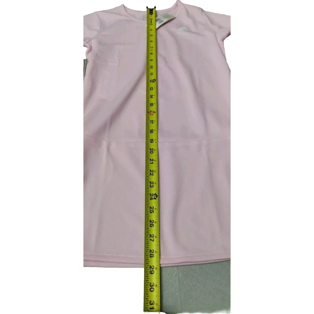 Adidas Girls Short Sleeve Dress The Brand With The 3 Stripes‎ Color Pink Size.L